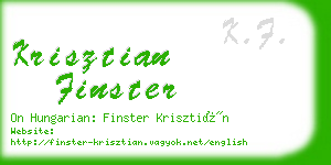 krisztian finster business card